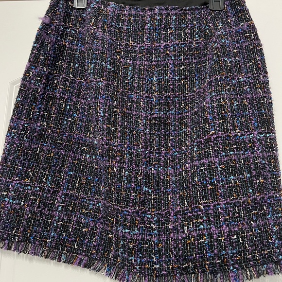 Multi-color, wool, polyester blend mini skirt - Picture 4 of 7
